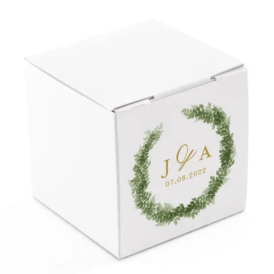 Love Wreath Initial Favor Boxes - Forever Wedding Favors