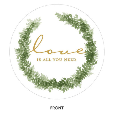 Love Wreath Personalized Hand Fan - Forever Wedding Favors