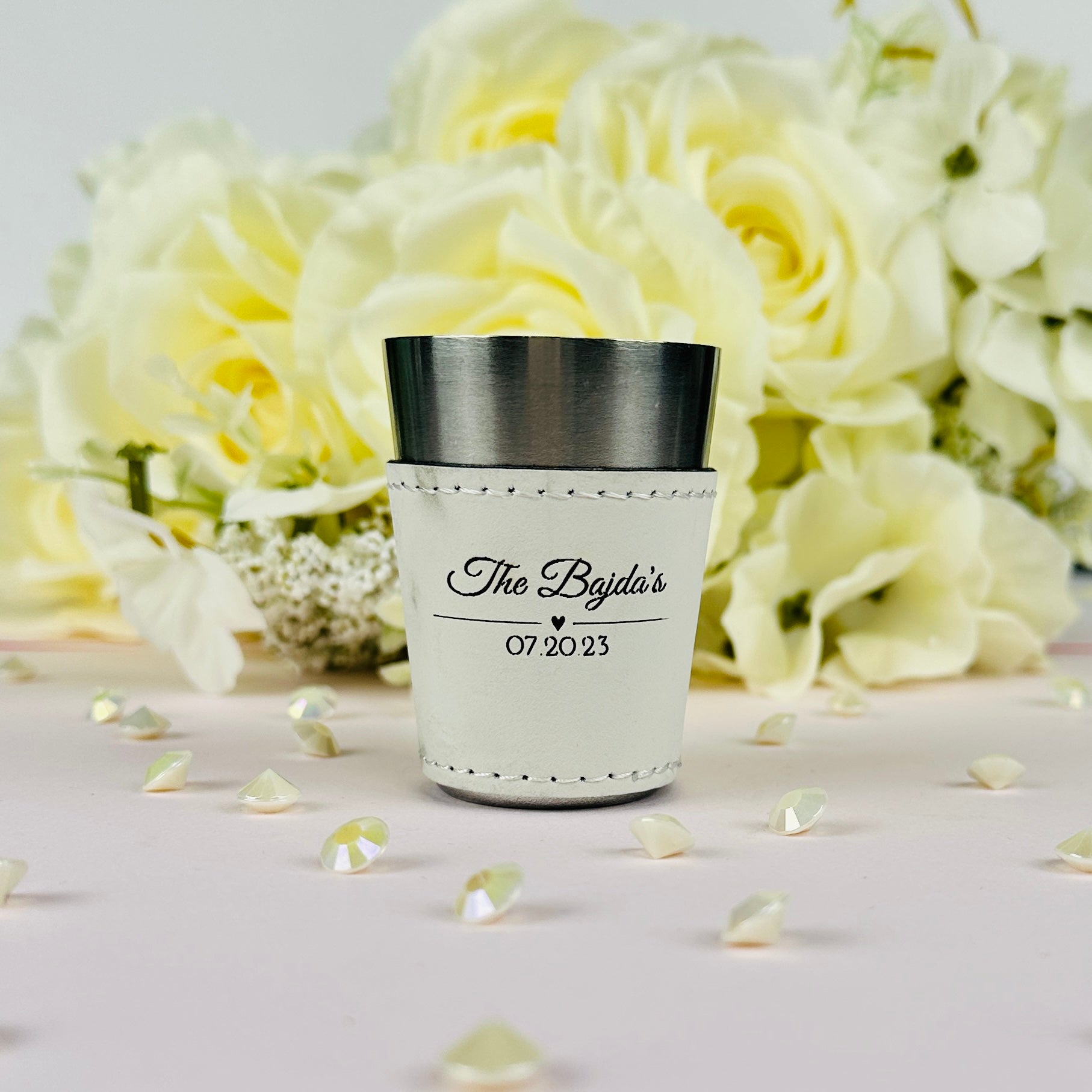 Lovin' Leatherette Shot Glass - Forever Wedding Favors