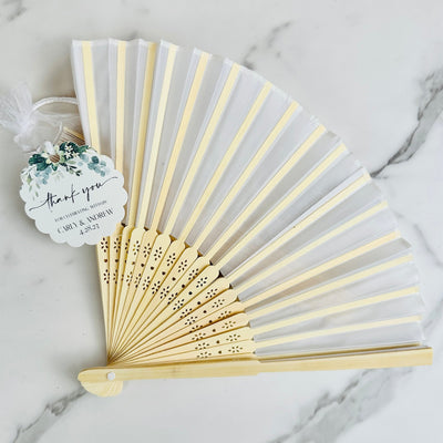 Lush Leaves Hand Fan - Forever Wedding Favors