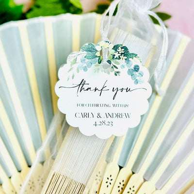 Lush Leaves Hand Fan - Forever Wedding Favors