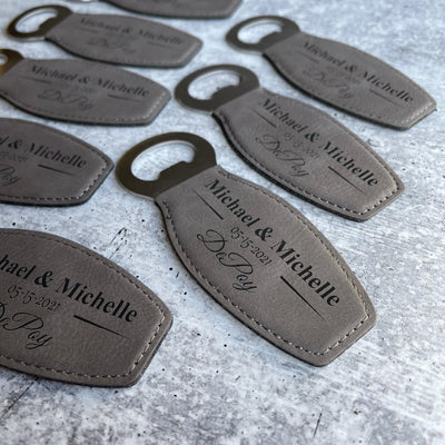 Magnetic Leather Bottle Opener - Forever Wedding Favors