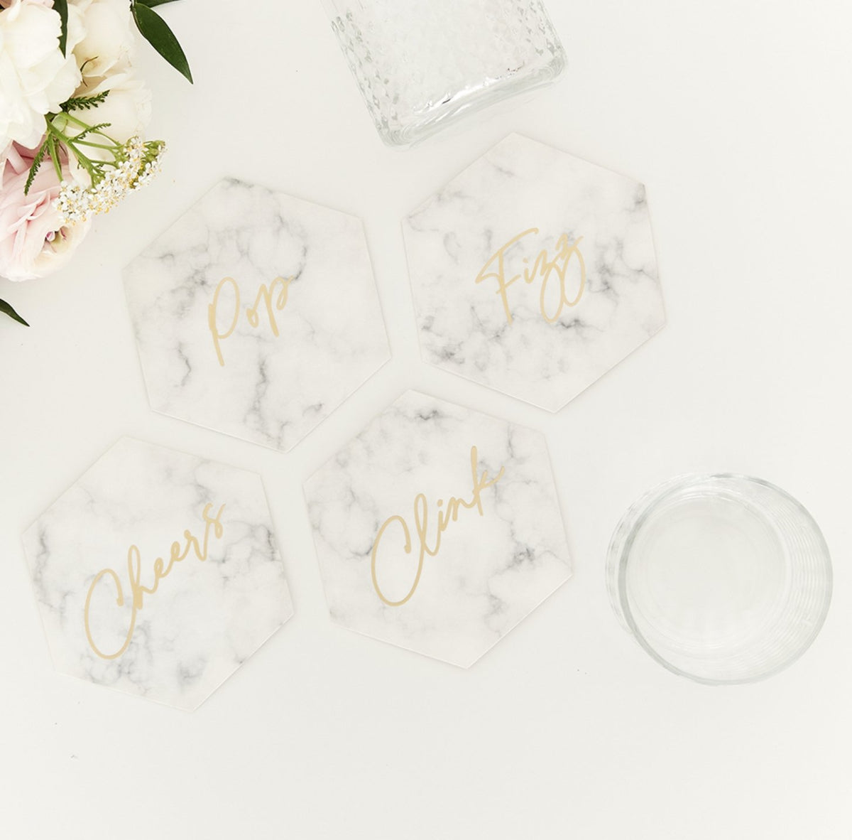 Marble Paper Coaster - Forever Wedding Favors