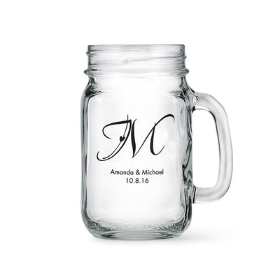 Mason Jar Drinking Glasses 16oz - Forever Wedding Favors