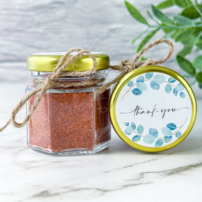 Mini Eucalyptus Thank You Jar - Forever Wedding Favors