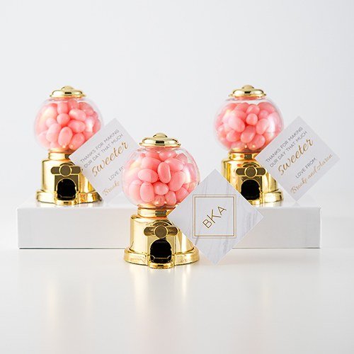 Mini Gold Gumball Machine - Forever Wedding Favors