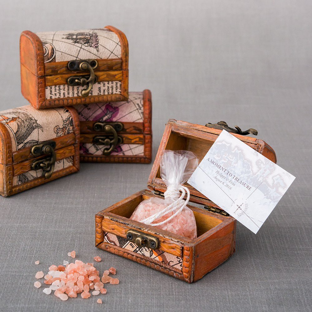 Mini Wooden Treasure Chest Favor - Forever Wedding Favors