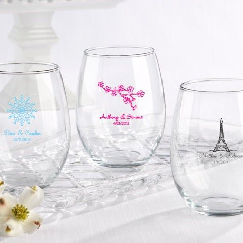 Minimalistic Wine Glass - Forever Wedding Favors