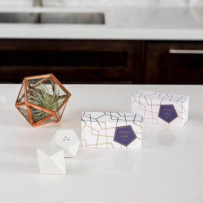 Modern Geo Salt & Pepper Shakers - Forever Wedding Favors