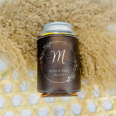 Modern Love Wreath Koozie - Forever Wedding Favors