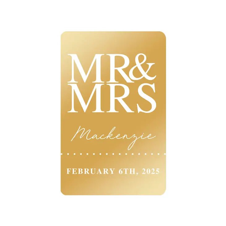 Mr. & Mrs. Metallic Playing Cards - Forever Wedding Favors