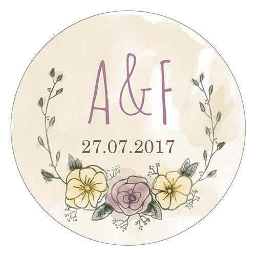 Natural Charm Large Sticker - Forever Wedding Favors