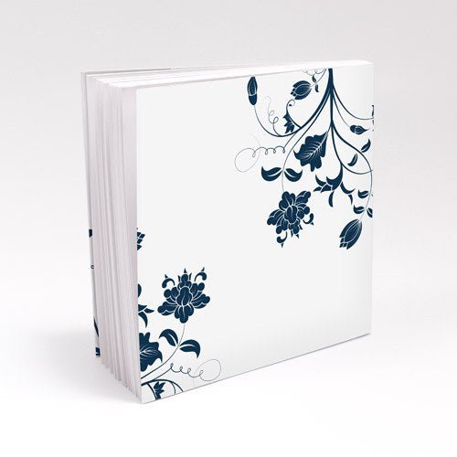 Navy Floral Notepad - Forever Wedding Favors