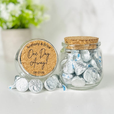 One Day Away Rehearsal Mini Mason Jar - Forever Wedding Favors