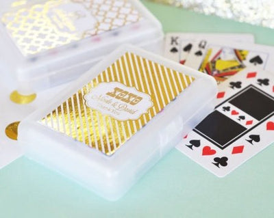 Personalized Metallic Foil Playing Cards - Forever Wedding Favors