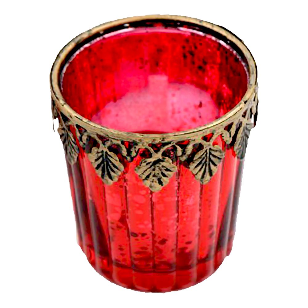 Red Mercury Glass Candle - Forever Wedding Favors