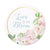 Round Paper Drink Coasters - Love In Bloom - Set Of 12 - Forever Wedding Favors