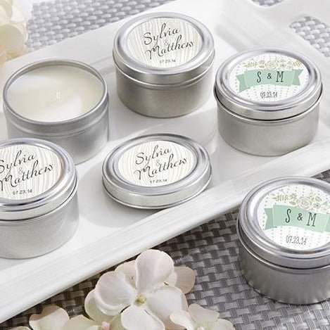 Rustic Candle Tins - Forever Wedding Favors