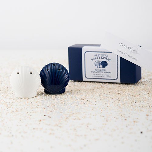 Seashell Salt & Pepper Shaker Set - Forever Wedding Favors