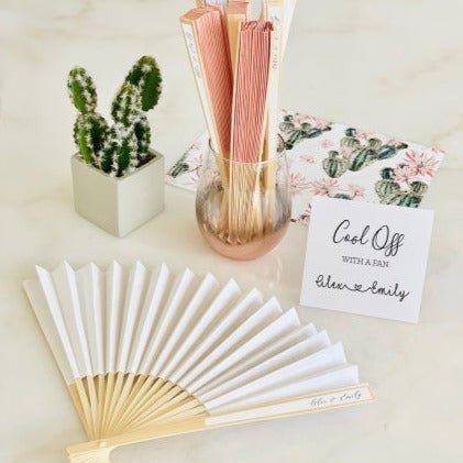 Serene Breeze Hand Fans - Forever Wedding Favors