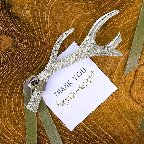 Silver Antler Bottle Opener - Forever Wedding Favors