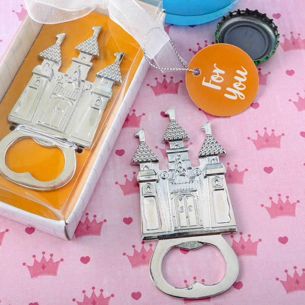 Silver Castle Bottle Opener - Forever Wedding Favors