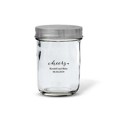 Simply Silver Mason Jar - Forever Wedding Favors