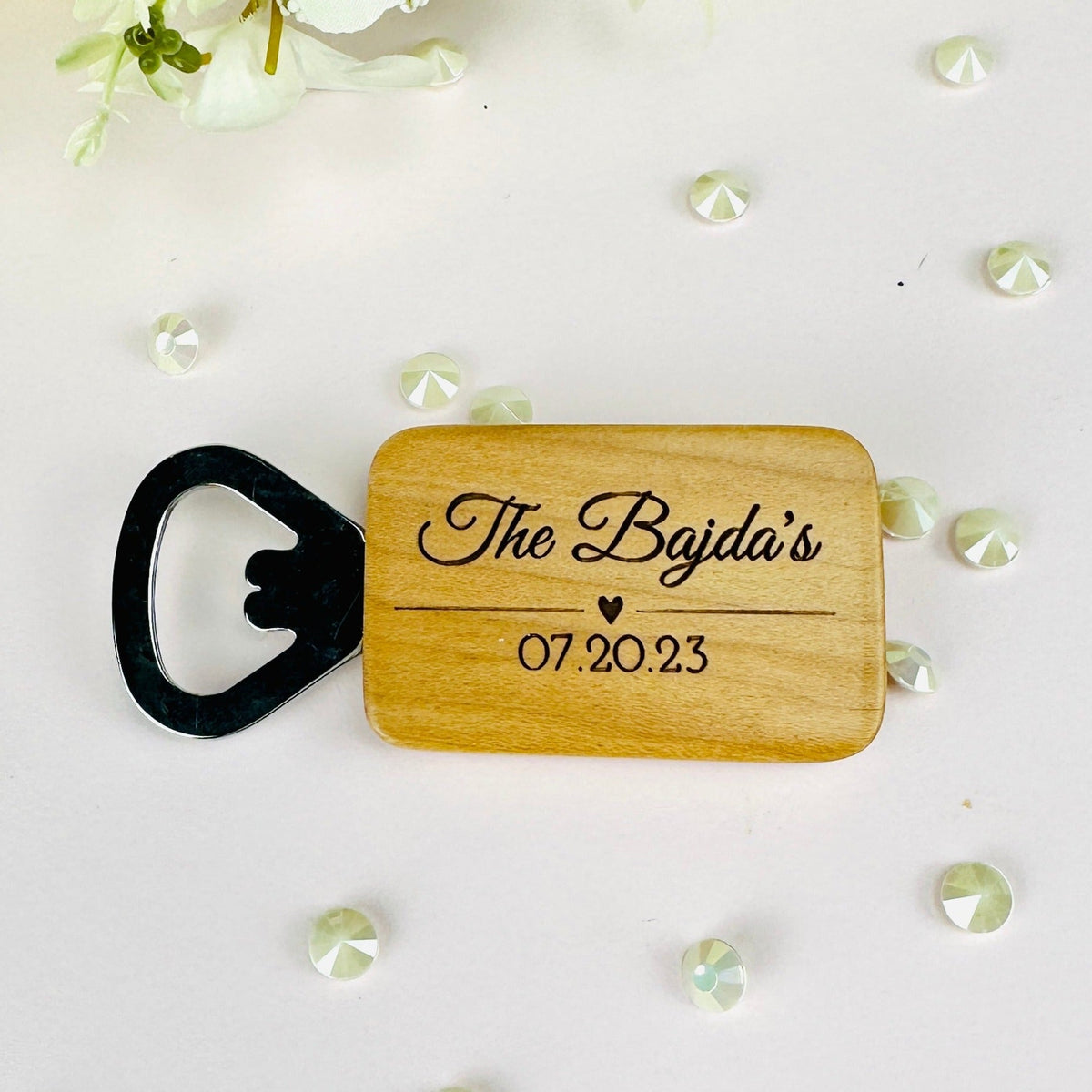 Simply Soulmates Magnetic Bottle Opener - Forever Wedding Favors