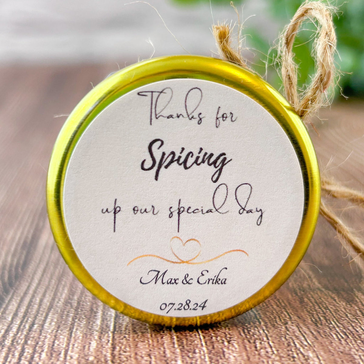 Spice Jar Thank You Favor - Forever Wedding Favors