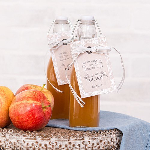 Swing Top Glass Square Bottle - Forever Wedding Favors