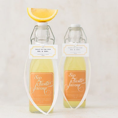 Swing Top Glass Square Bottle - Forever Wedding Favors