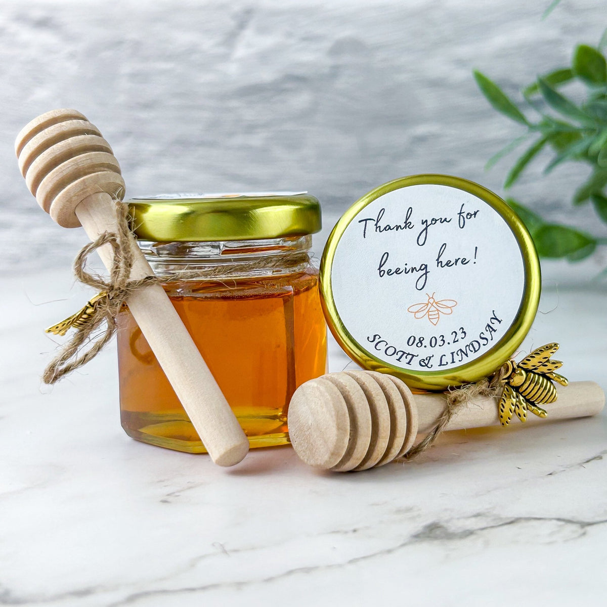 Thank You For Beeing Here Honey Jar - Forever Wedding Favors