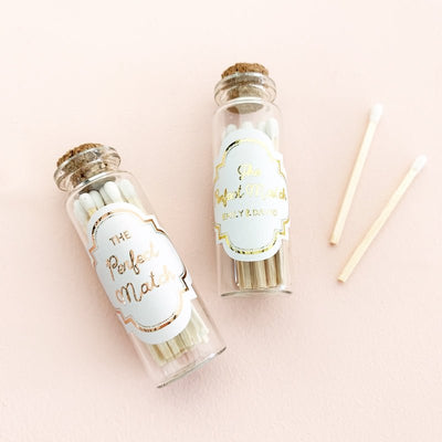 "The Perfect Match" Bottles - Forever Wedding Favors