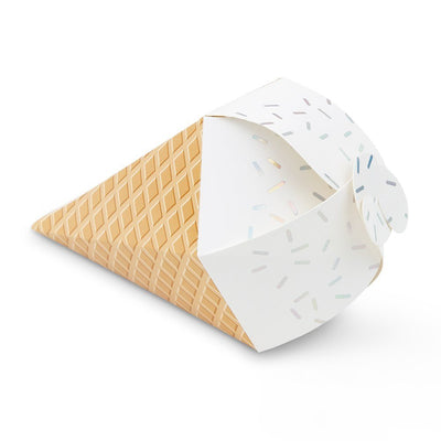 Uniquely Shaped Paper Wedding Favor Boxes - Ice Cream Cone - Forever Wedding Favors