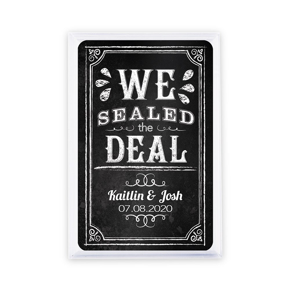 We Sealed The Deal Chalkboard - Forever Wedding Favors